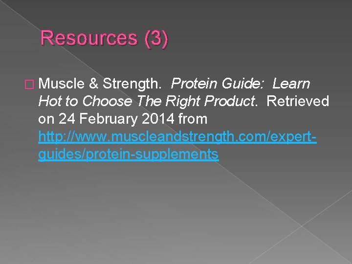 Resources (3) � Muscle & Strength. Protein Guide: Learn Hot to Choose The Right