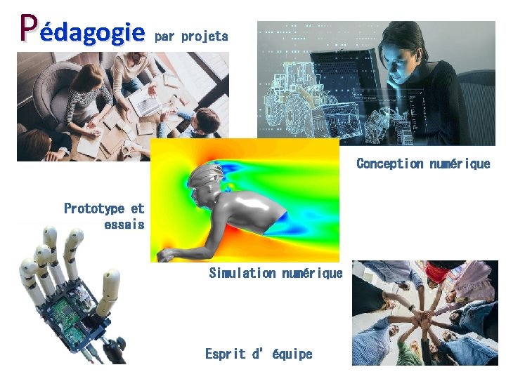 Pédagogie par projets Conception numérique Prototype et essais Simulation numérique Esprit d’équipe 