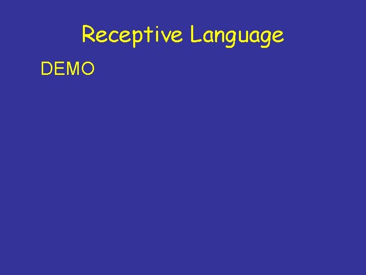 Receptive Language DEMO 