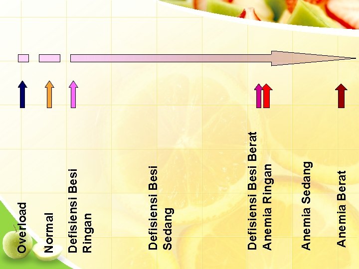 Anemia Berat Anemia Sedang Defisiensi Berat Anemia Ringan Defisiensi Besi Sedang Defisiensi Besi Ringan