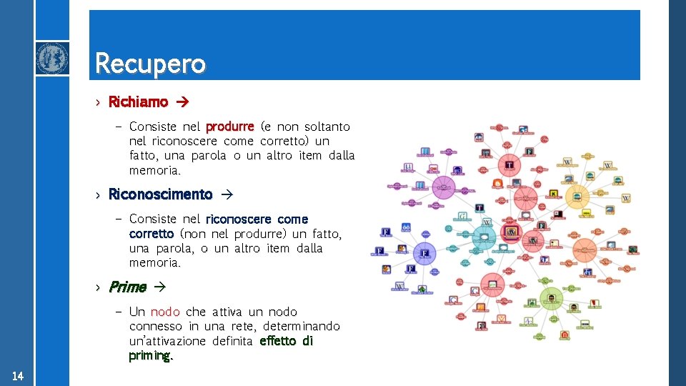 Recupero › Richiamo – Consiste nel produrre (e non soltanto nel riconoscere come corretto)