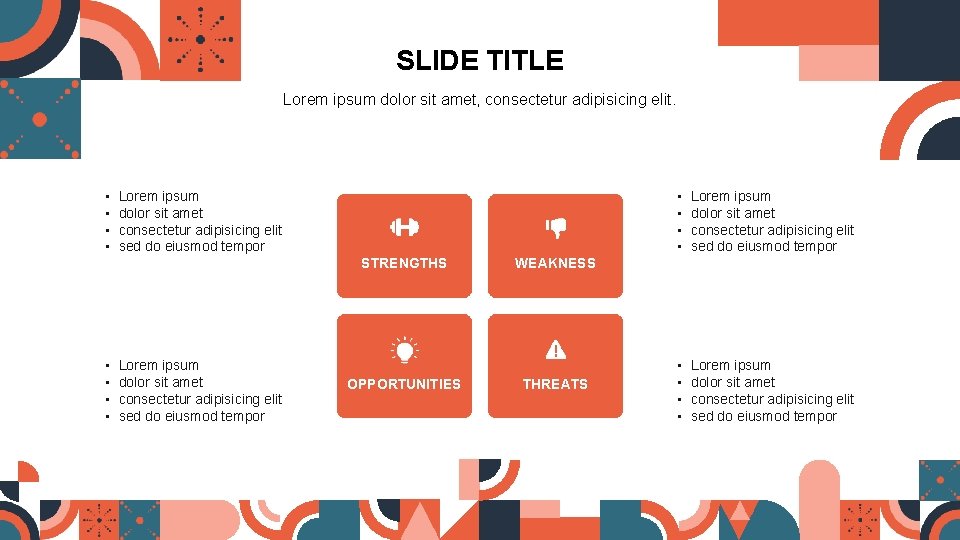 SLIDE TITLE Lorem ipsum dolor sit amet, consectetur adipisicing elit. • • Lorem ipsum