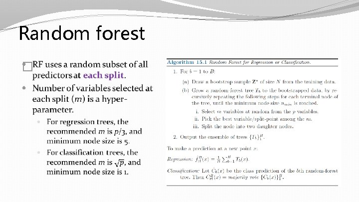 Random forest � Random forest �