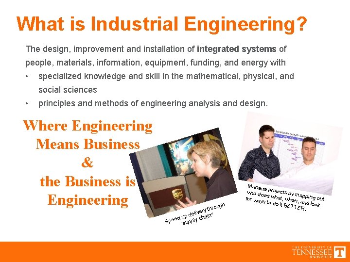What is Industrial Engineering? The design, improvement and installation of integrated systems of people,