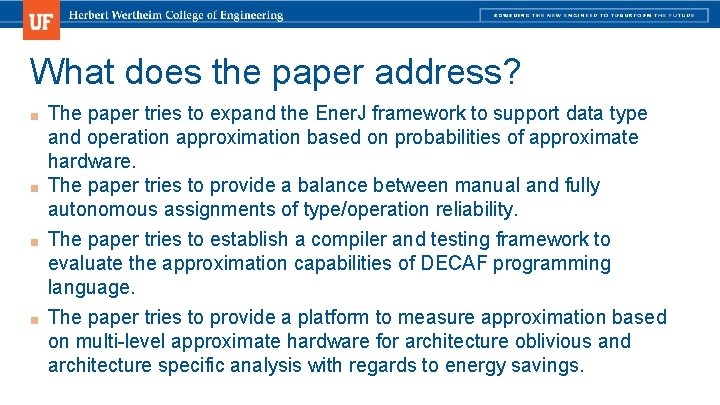 What does the paper address? ■ ■ The paper tries to expand the Ener. What does the paper address? ■ ■ The paper tries to expand the Ener.