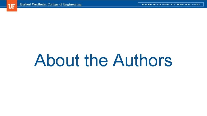 About the Authors About the Authors