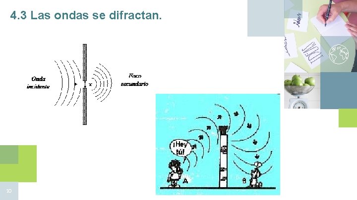 4. 3 Las ondas se difractan. 10 