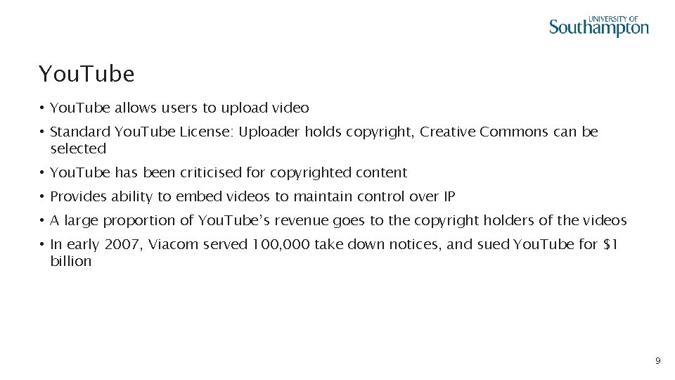 You. Tube • You. Tube allows users to upload video • Standard You. Tube