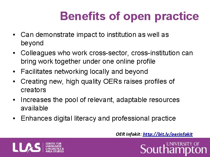Shaken and stirred maximising the benefits of open