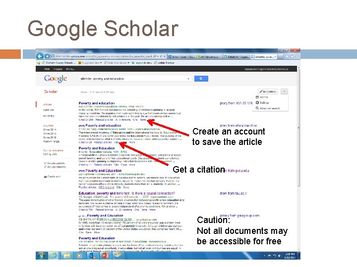Google Scholar Create an account to save the article Get a citation Caution: Not