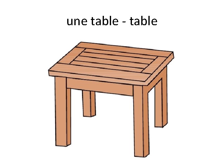 une table - table 