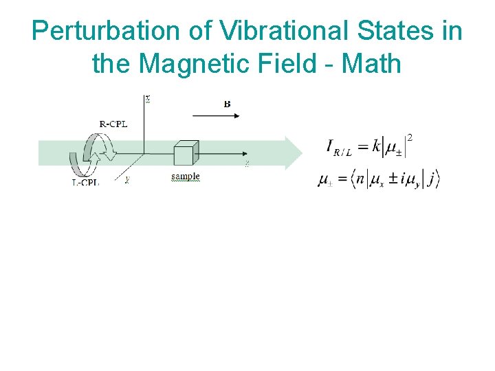 Perturbation of Vibrational States in the Magnetic Field - Math 