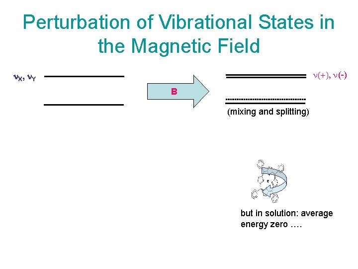 Perturbation of Vibrational States in the Magnetic Field n(+), n(-) n. X, n. Y