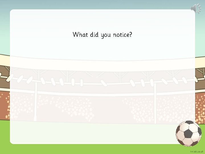 What did you notice? 