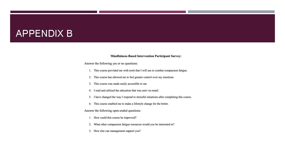 APPENDIX B 