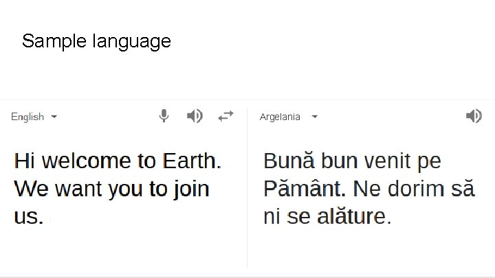 Sample language Argelania 