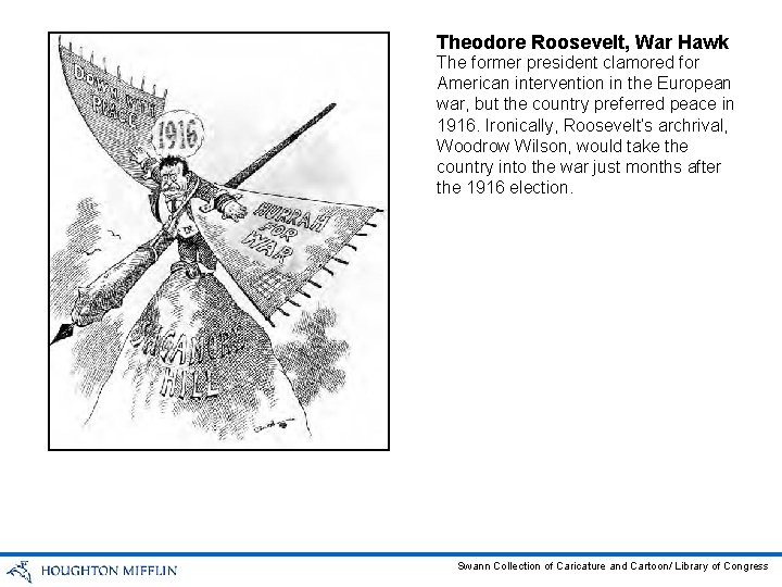 Theodore Roosevelt, War Hawk The former president clamored for American intervention in the European