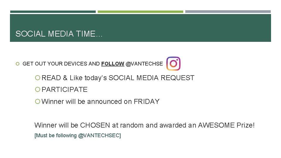 SOCIAL MEDIA TIME… GET OUT YOUR DEVICES AND FOLLOW @VANTECHSEC READ & Like today’s