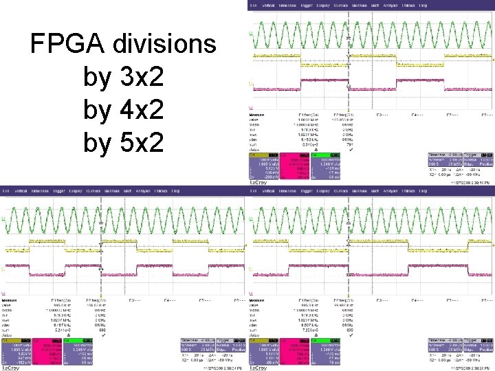 FPGA divisions by 3 x 2 by 4 x 2 by 5 x 2