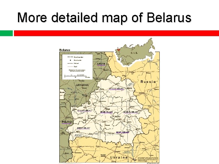 More detailed map of Belarus 