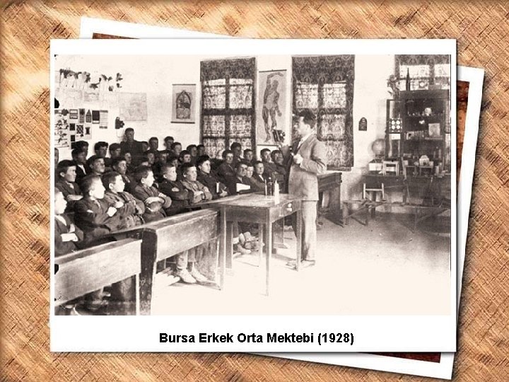 Cumhurbaşkanı Gazi Mustafa Kemal, İzmir Erkek Lisesinde matematik dersini izlerken (1 Şubat 1931) Bursa