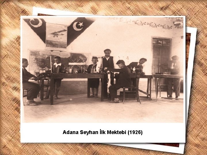 Cumhurbaşkanı Gazi Mustafa Kemal, İzmir Erkek Lisesinde matematik dersini izlerken (1 Şubat 1931) Adana