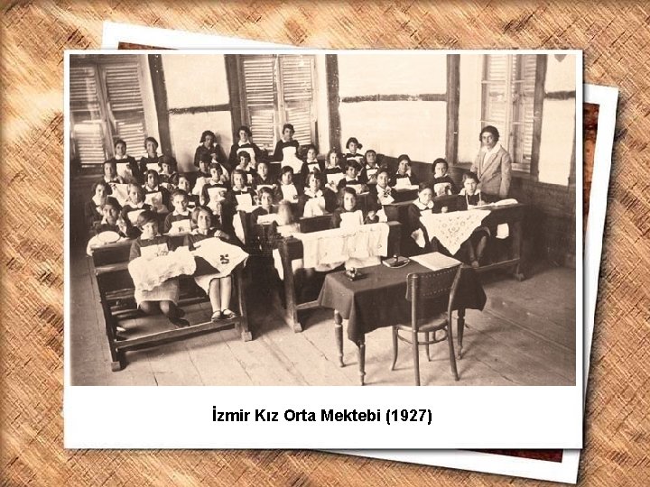 Cumhurbaşkanı Gazi Mustafa Kemal, İzmir Erkek Lisesinde matematik dersini izlerken (1 Şubat 1931) İzmir