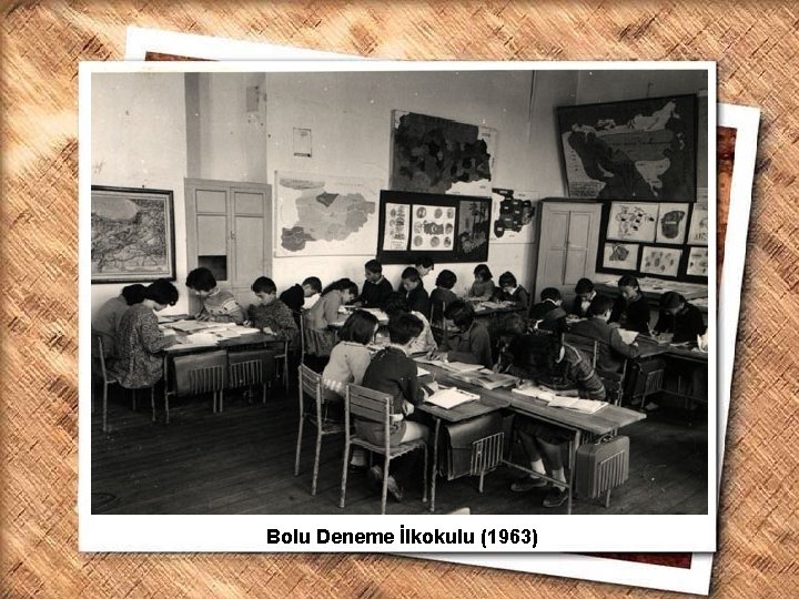 Cumhurbaşkanı Gazi Mustafa Kemal, İzmir Erkek Lisesinde matematik dersini izlerken (1 Şubat 1931) Bolu
