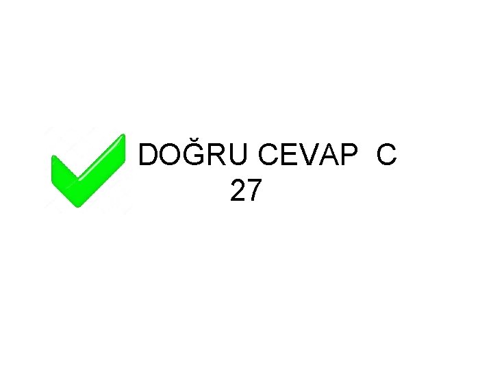 DOĞRU CEVAP C 27 