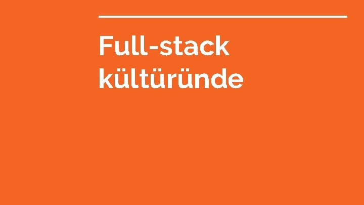 Full-stack kültüründe 