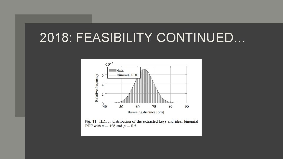 2018: FEASIBILITY CONTINUED… 