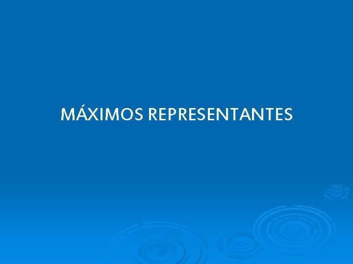 MÁXIMOS REPRESENTANTES 