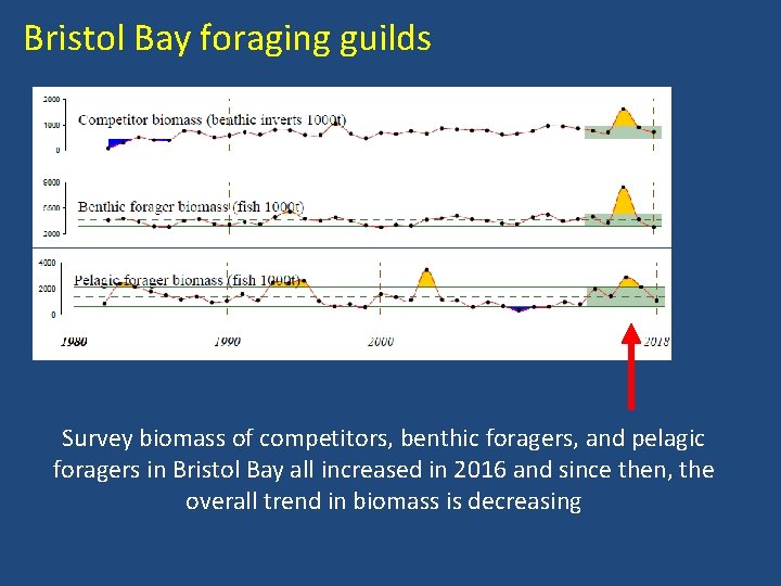 Bristol Bay foraging guilds Survey biomass of competitors, benthic foragers, and pelagic foragers in