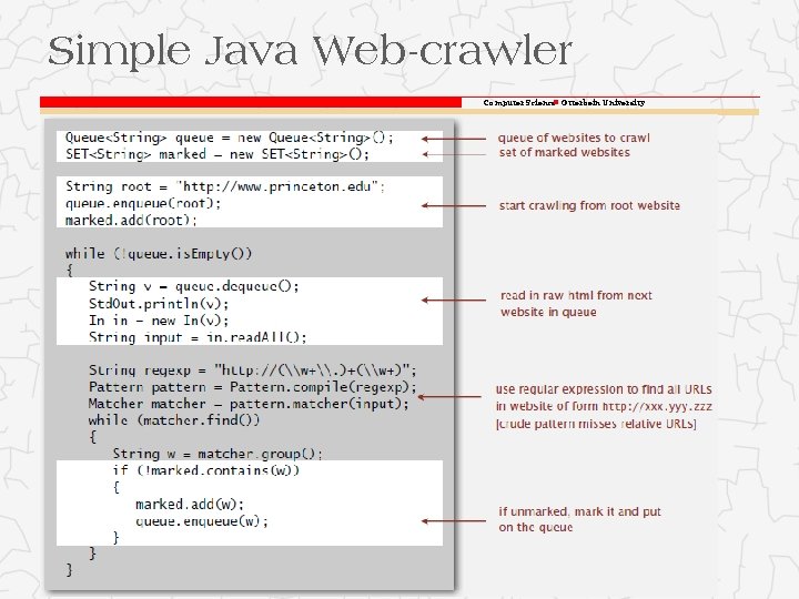 Simple Java Web-crawler Computer Science Otterbein University Simple Java Web-crawler Computer Science Otterbein University