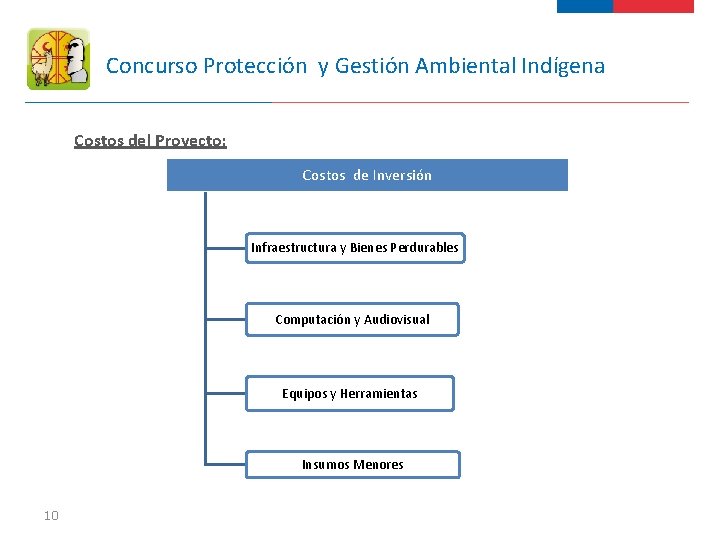 Concurso Protección y Gestión Ambiental Indígena Costos del Proyecto: Costos de Inversión Infraestructura y