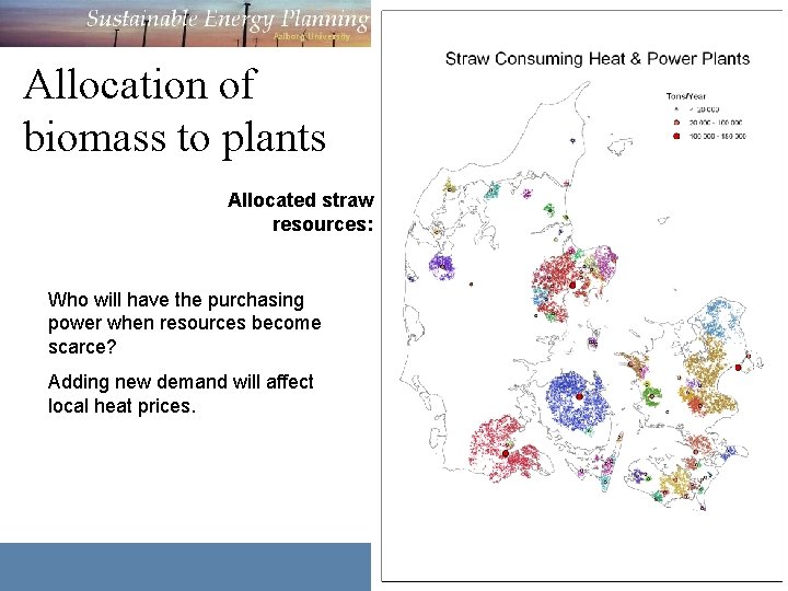 Allocation of biomass to plants Allocated straw resources: Who will have the purchasing power