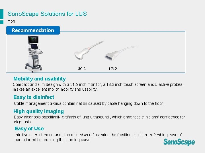 Sono. Scape Solutions for LUS P 20 Recommendation 3 C-A L 742 Mobility and