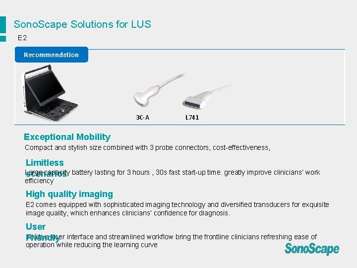 Sono. Scape Solutions for LUS E 2 Recommendation 3 C-A L 741 Exceptional Mobility