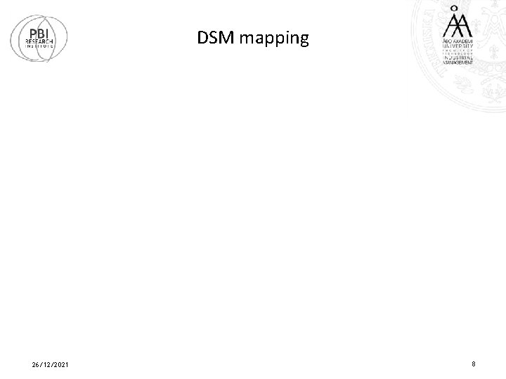 DSM mapping 26/12/2021 8 