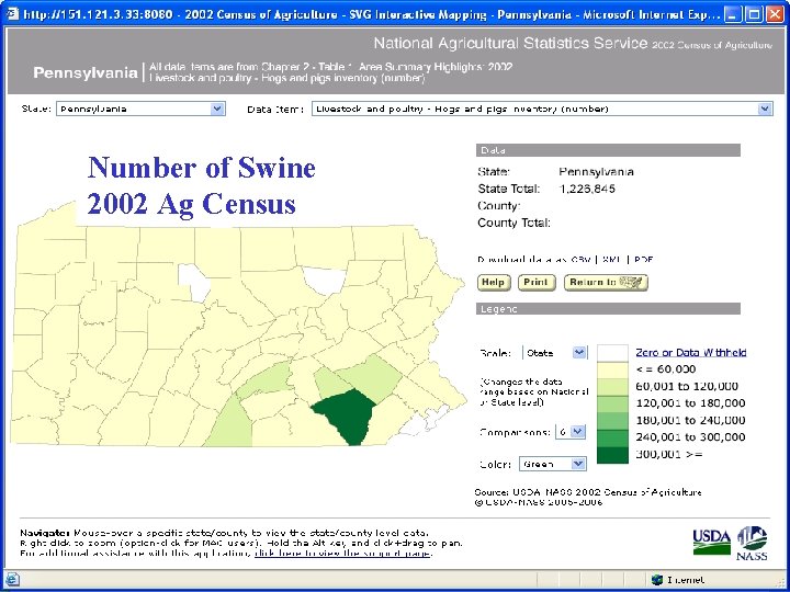 Number of Swine 2002 Ag Census 