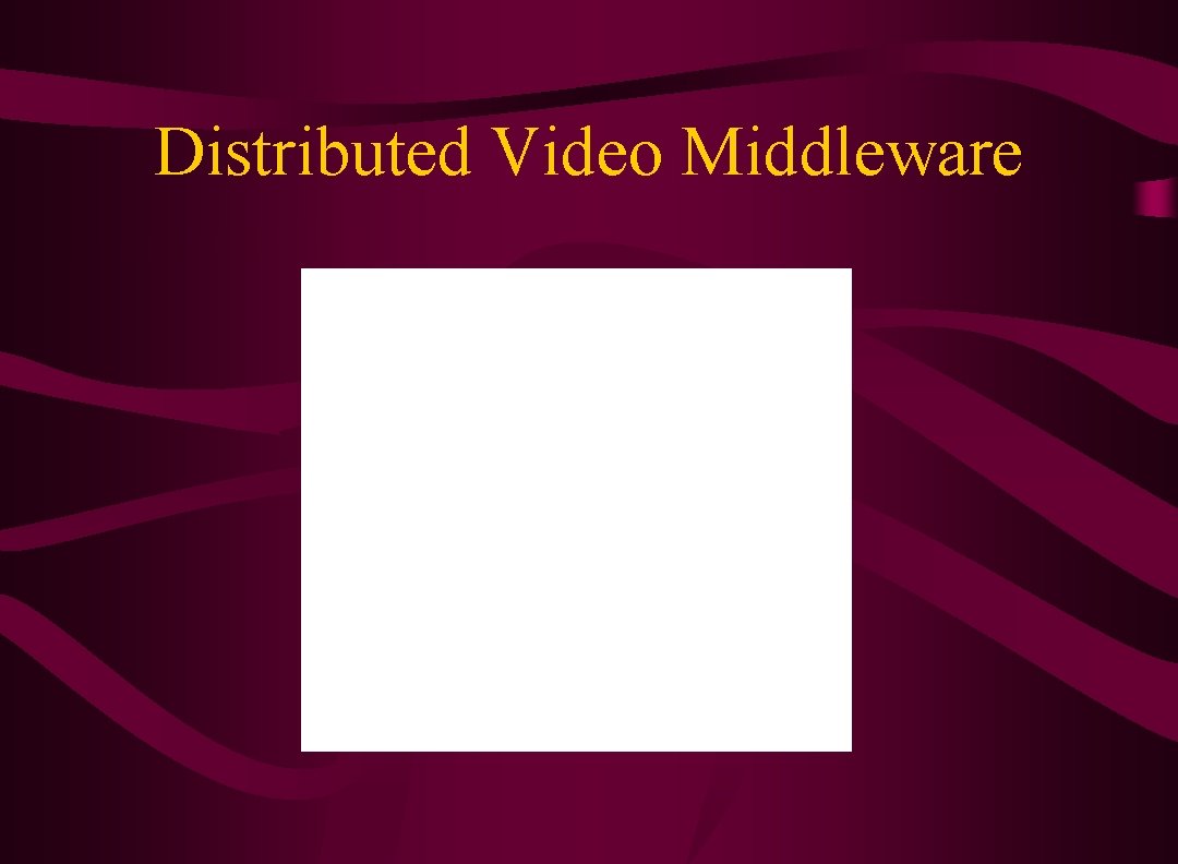 Distributed Video Middleware 