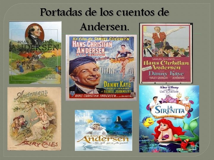 Portadas de los cuentos de Andersen. 