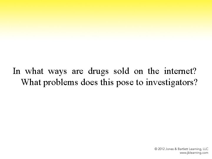 In what ways are drugs sold on the internet? What problems does this pose