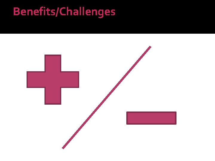 Benefits/Challenges 