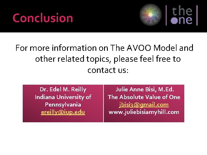 Conclusion For more information on The AVOO Model and other related topics, please feel