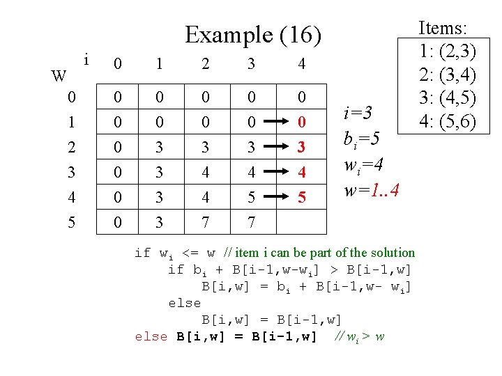 Example (16) i 0 1 2 3 4 0 0 0 1 2 3
