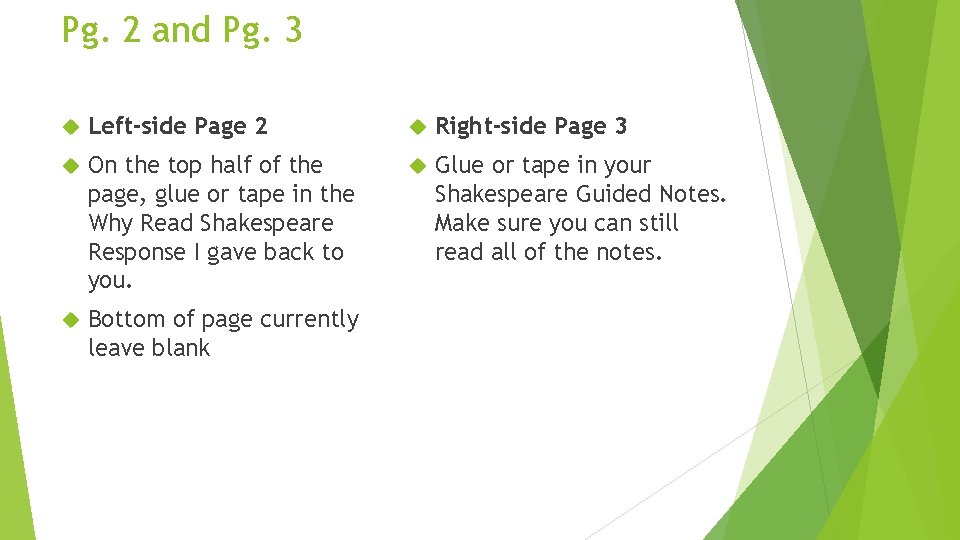 Pg. 2 and Pg. 3 Left-side Page 2 Right-side Page 3 On the top