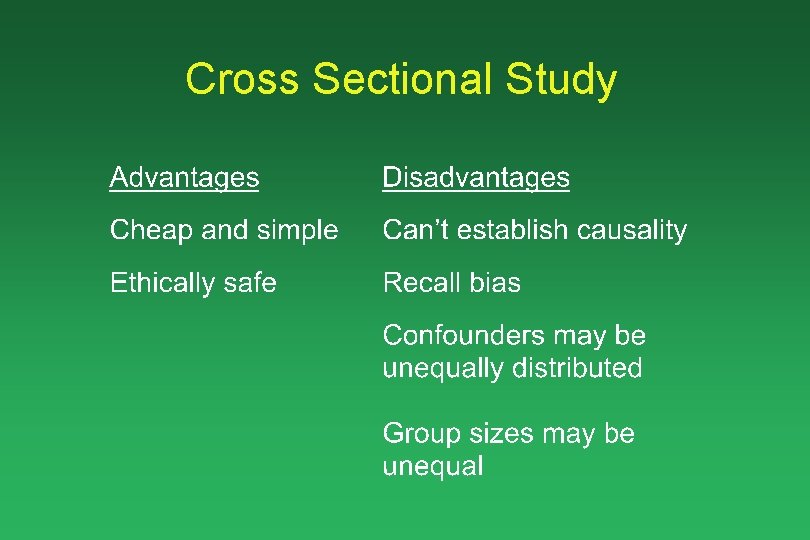 Cross Sectional Study 