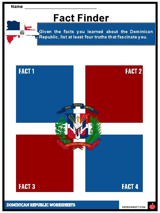 Name: ________________ Fact Finder Given the facts you learned about the Dominican Republic, list