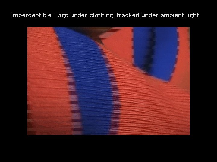 Imperceptible Tags under clothing, tracked under ambient light 